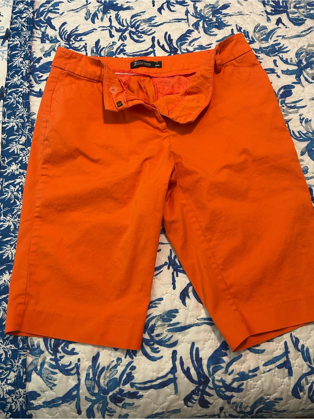 Zara Bright Orange Bermuda Shorts